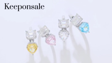 Keeponsale 2CT Moissanite Diamond Sterling Silver Open Ring