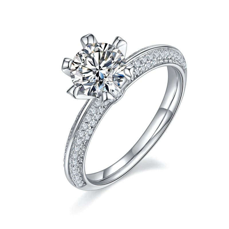 Keeponsale 1CT Moissanite Ring In Sterling Silver