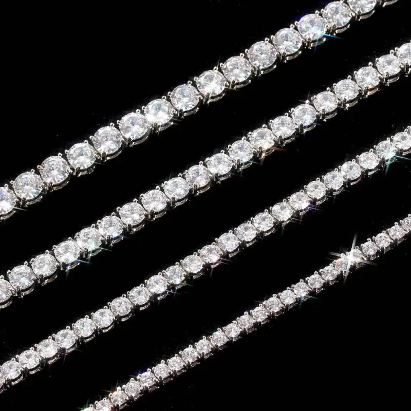 Keeponsale Iced Out 3mm/4mm/5mm/6mm Tennis Bracelet