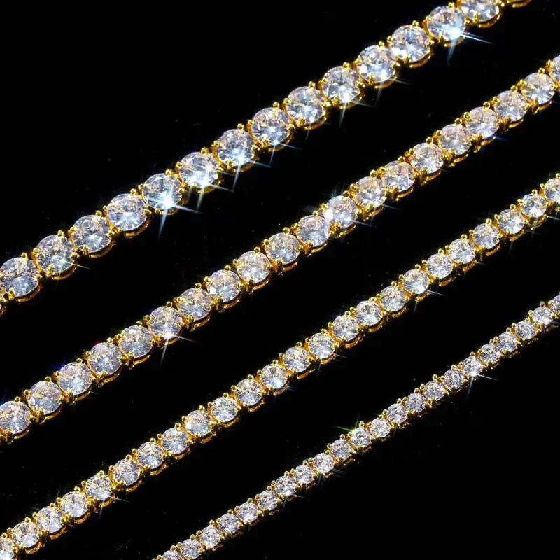 Keeponsale Iced Out 3mm/4mm/5mm/6mm Tennis Bracelet