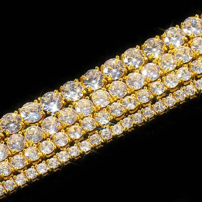 Keeponsale Iced Out 3mm/4mm/5mm/6mm Tennis Bracelet