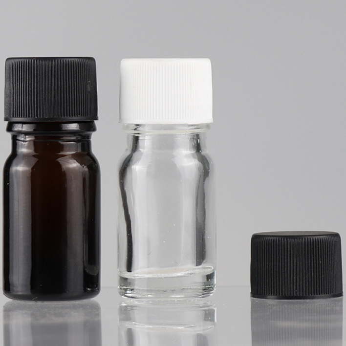 18mm口径瓶用密閉キャップ＆中栓。5ml 10ml 15ml 20ml 30ml 50ml 100ml瓶用。茶色、ブルー、緑、クリアー、黒い5カラーのガラス瓶、遮光瓶、エッセンシャルオイル瓶、アロマ瓶用。