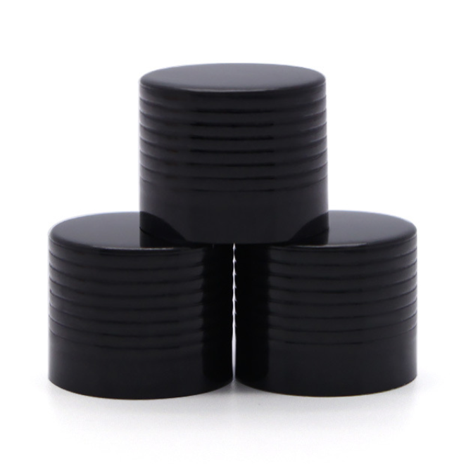 18mm口径瓶用密閉キャップ＆中栓。5ml 10ml 15ml 20ml 30ml 50ml 100ml瓶用。茶色、ブルー、緑、クリアー、黒い5カラーのガラス瓶、遮光瓶、エッセンシャルオイル瓶、アロマ瓶用。