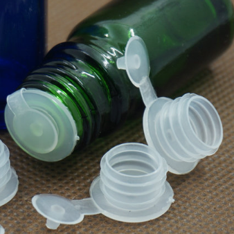 18mm口径瓶用密閉キャップ＆中栓。5ml 10ml 15ml 20ml 30ml 50ml 100ml瓶用。茶色、ブルー、緑、クリアー、黒い5カラーのガラス瓶、遮光瓶、エッセンシャルオイル瓶、アロマ瓶用。