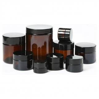 5ml 10ml 15ml 20ml 30ml 50ml 100ml 茶色ガラスジャーキャップ付