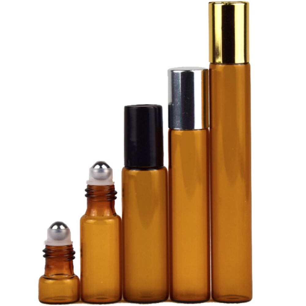 Tube-Type 瓶の1ml2ml3ml5ml 10mlロールオン茶色瓶、キャップ付き！