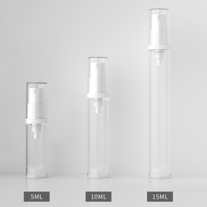 5ml 10ml 15ml エアレスミストスプレー付きボトル、AS製。