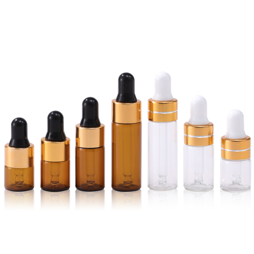 Tube-Type 1ml 2ml 3ml 5mlスポイト付きクリアガラスビン　