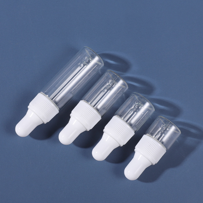 Tube-Type 1ml 2ml 3ml 5mlスポイト付きクリアガラスビン　
