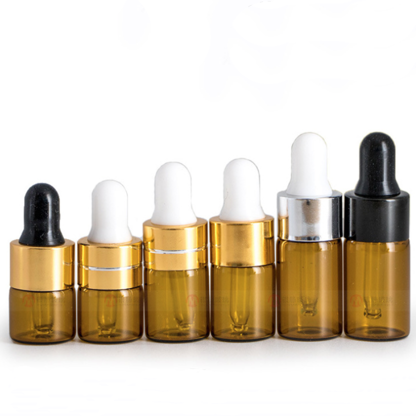 Tube-Type 1ml 2ml 3ml 5mlスポイト付きクリアガラスビン　
