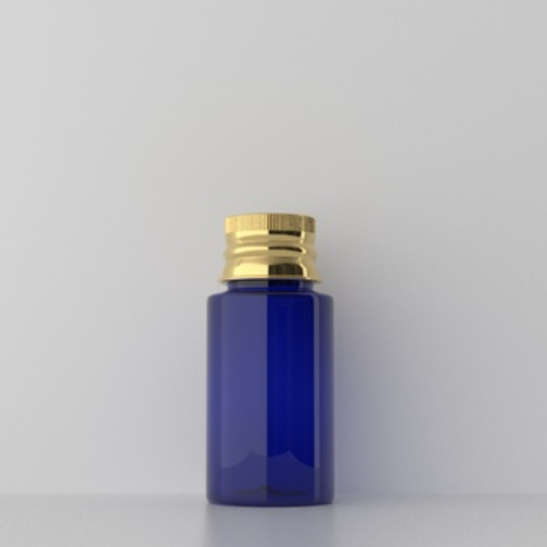 10ml 中栓＆アルミキャップ付きPETボトル、ブルー、茶色、白い、赤い、緑、クリアーのカラーがあリます。