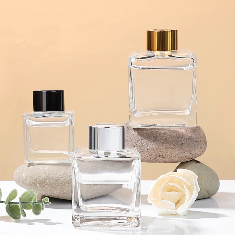 50ml 100ml 150ml 200ml 四角アロマテラピーガラス瓶; ディフューザー