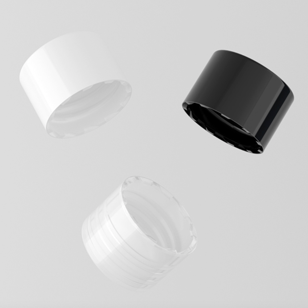 150ml 　キャップ＆中栓付きPETボトル、クリアーカラー在庫