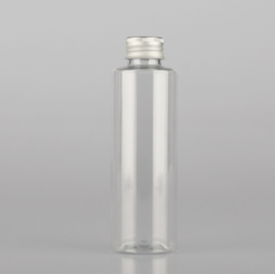 150ml アルミキャップ付きPETボトル、クリアーカラー在庫