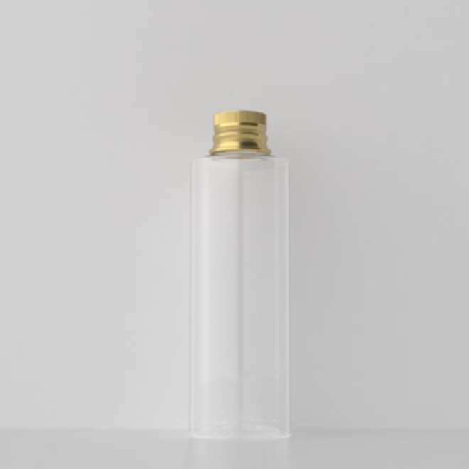 150ml アルミキャップ付きPETボトル、クリアーカラー在庫