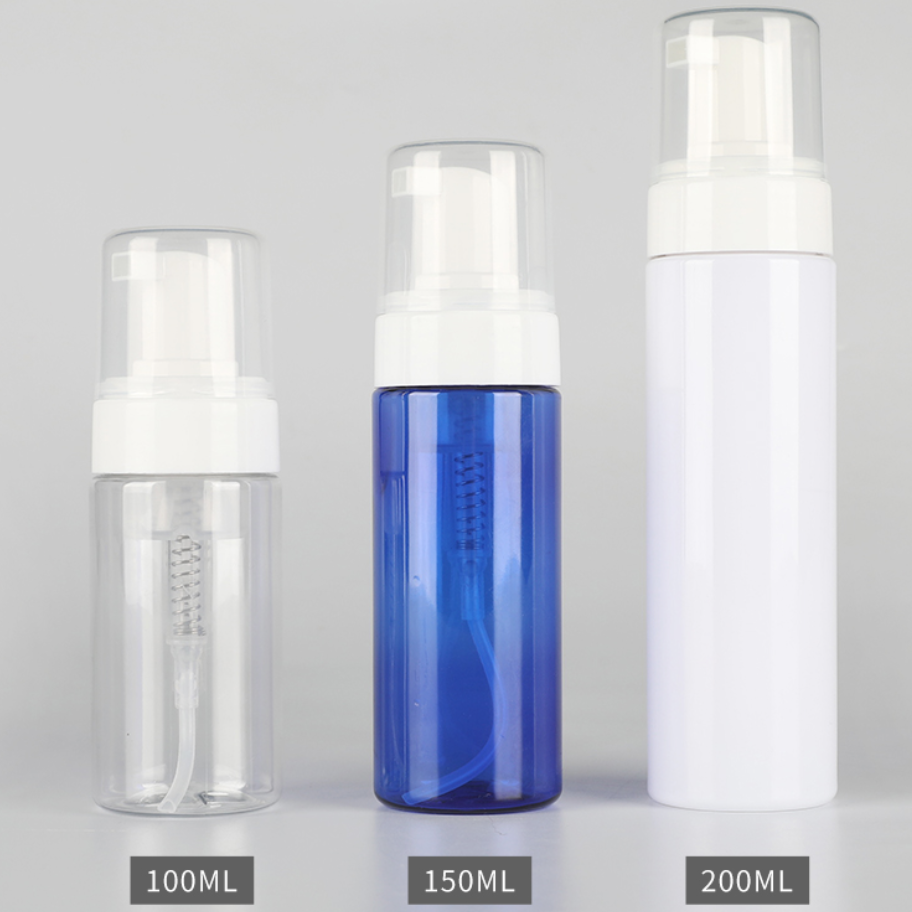 泡立てポンプボトル,100ml 150ml 200ml クリアー、白い在庫販売