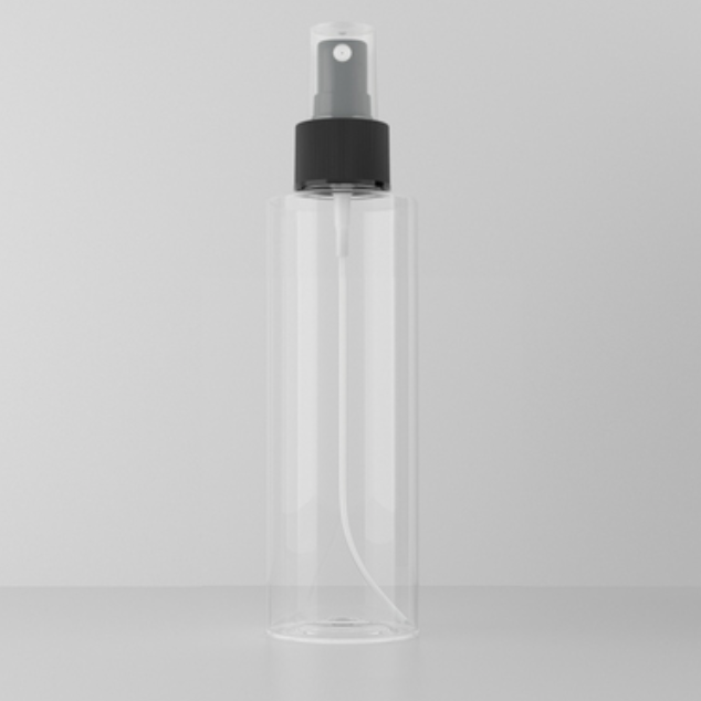 150ml スプレー付きPETボトル、クリアーカラー在庫