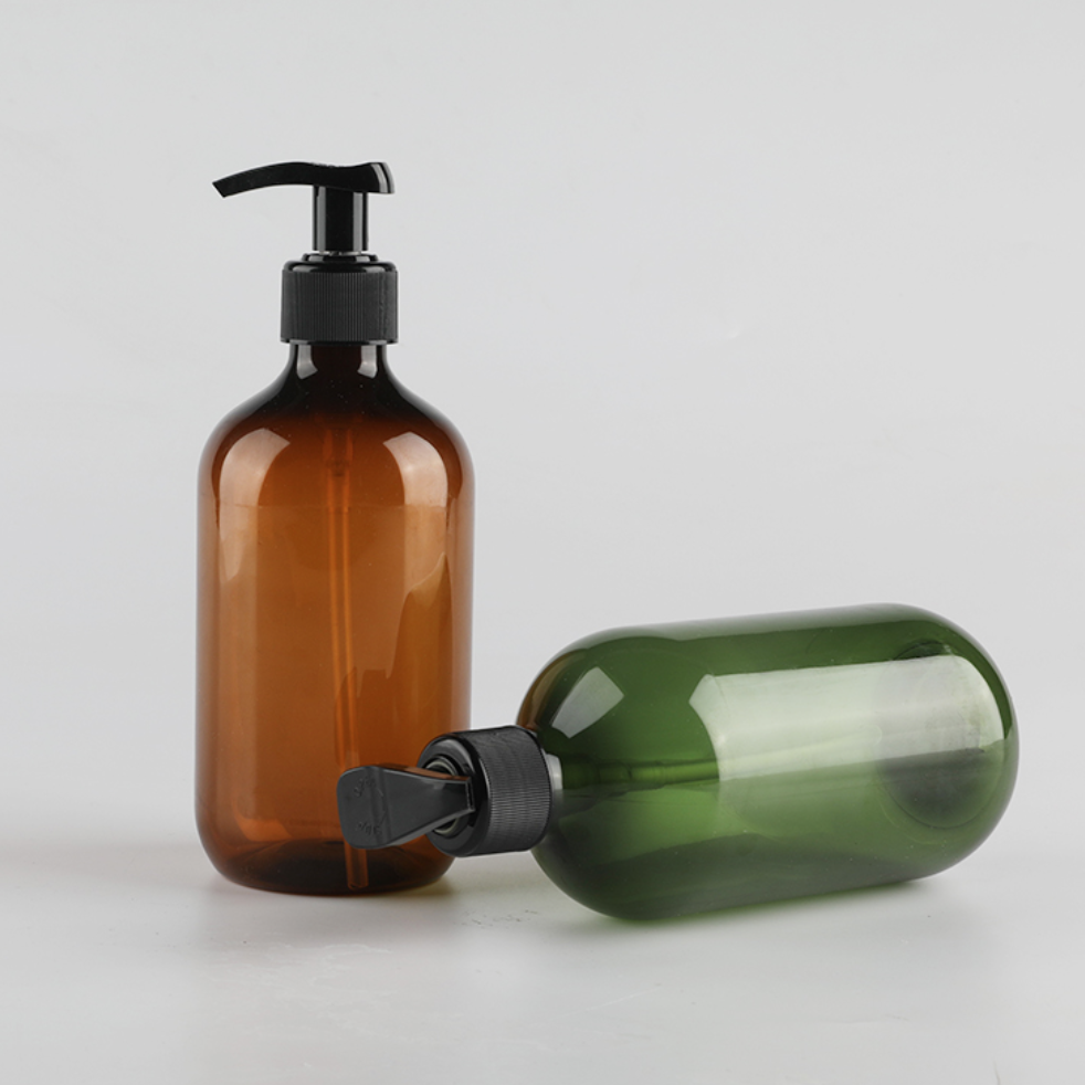 300ml 500ml ポンプ付きPETボトル、高級ポンプボトル