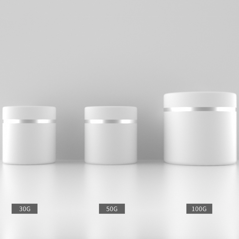 30g 50g 100g  PP製マットカラークリームジャー