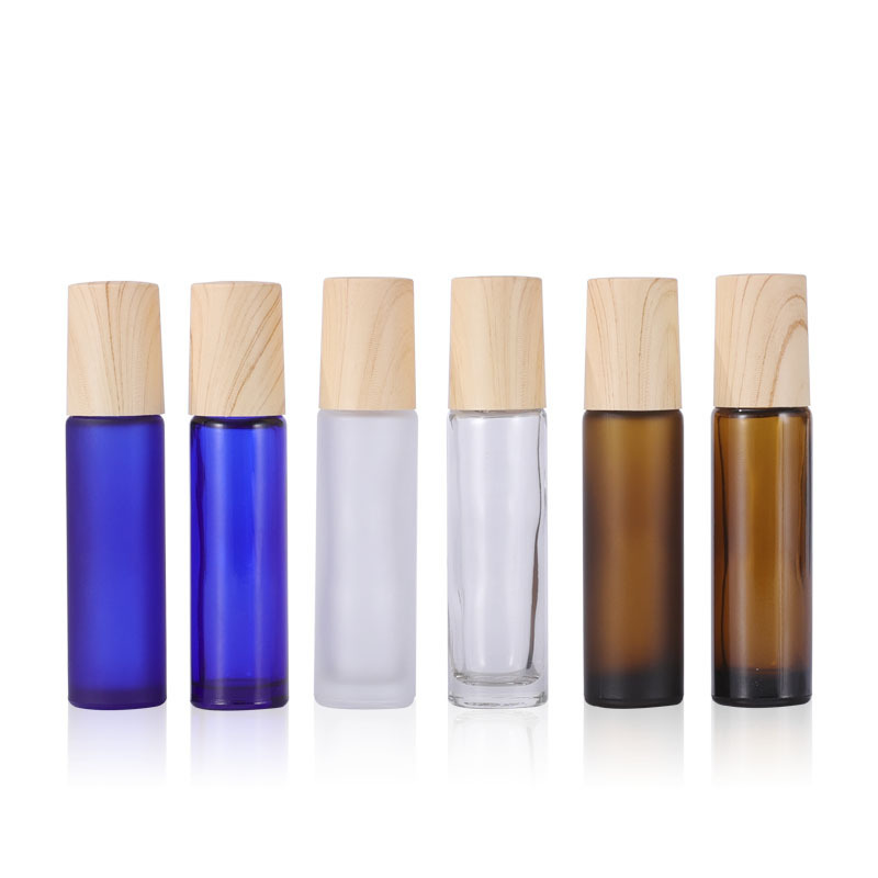 くもり10mlロールオン青、茶、クリアー磨りガラス瓶、キャップ付き！