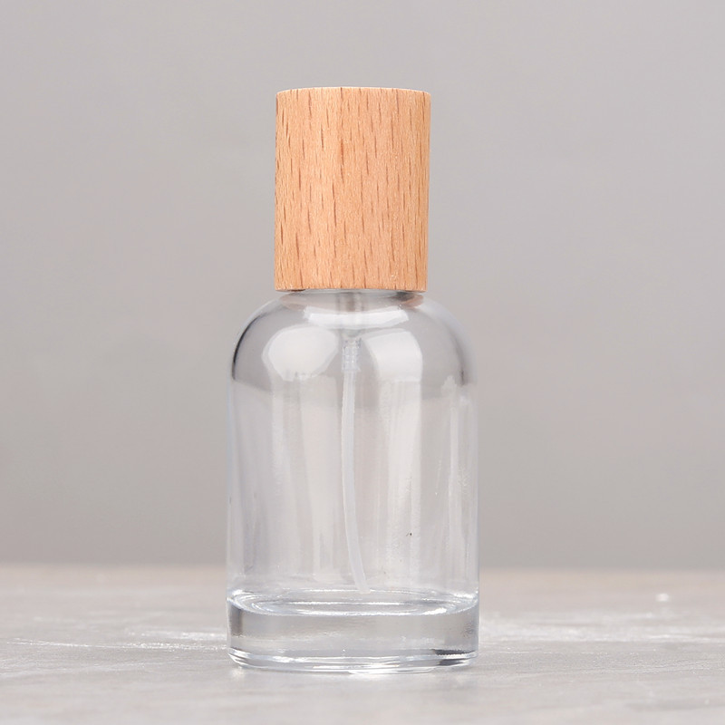 香水調剤ボトルハイエンドポータブル 30 ミリリットル実験室ガラススプレーボトル大容量交換空ボトルクルミ