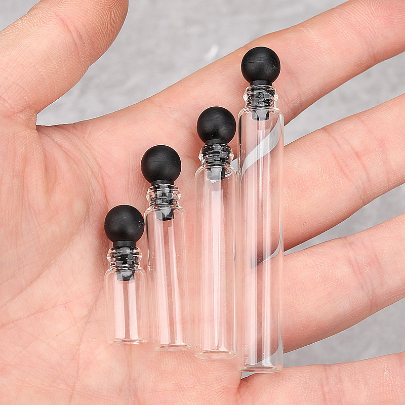 0.5ML1ml2ml3ML 香水エッセンシャルオイルサンプルボトルサンプルガラスボトル試験管トライアルボトルストッパー香水瓶