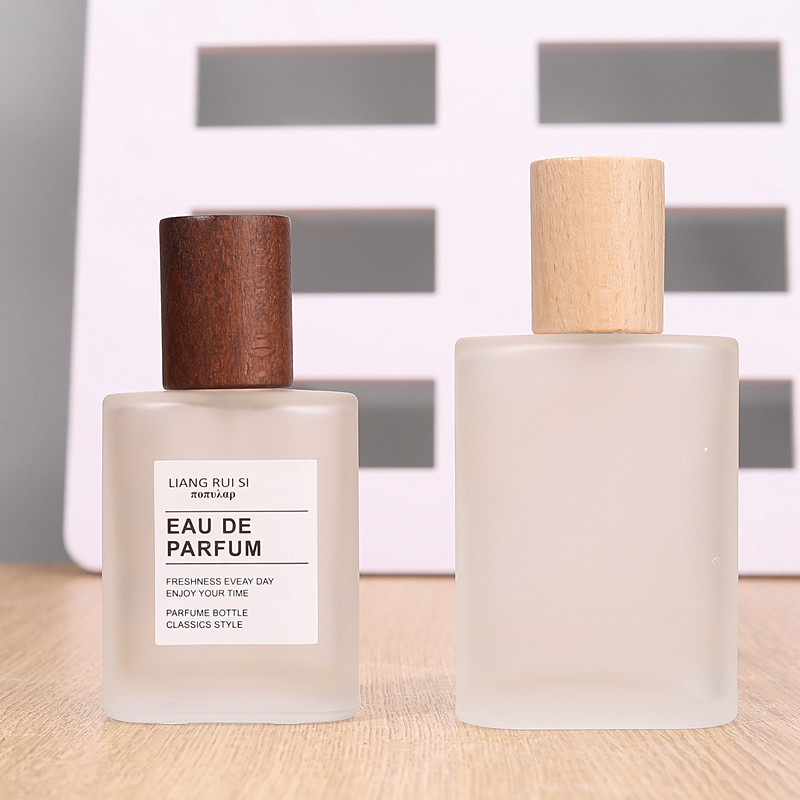 香水調剤ボトル ハイエンド 30ml フロストボトル 50ML ガラススプレーボトル 大容量 交換用空ボトル ウォールナット