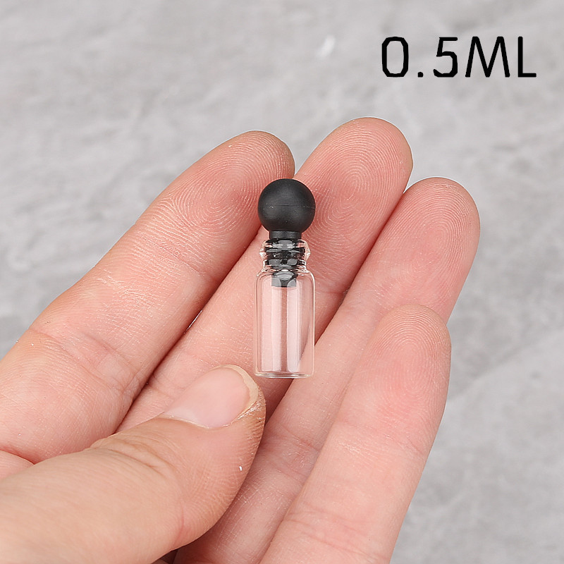 0.5ML1ml2ml3ML 香水エッセンシャルオイルサンプルボトルサンプルガラスボトル試験管トライアルボトルストッパー香水瓶
