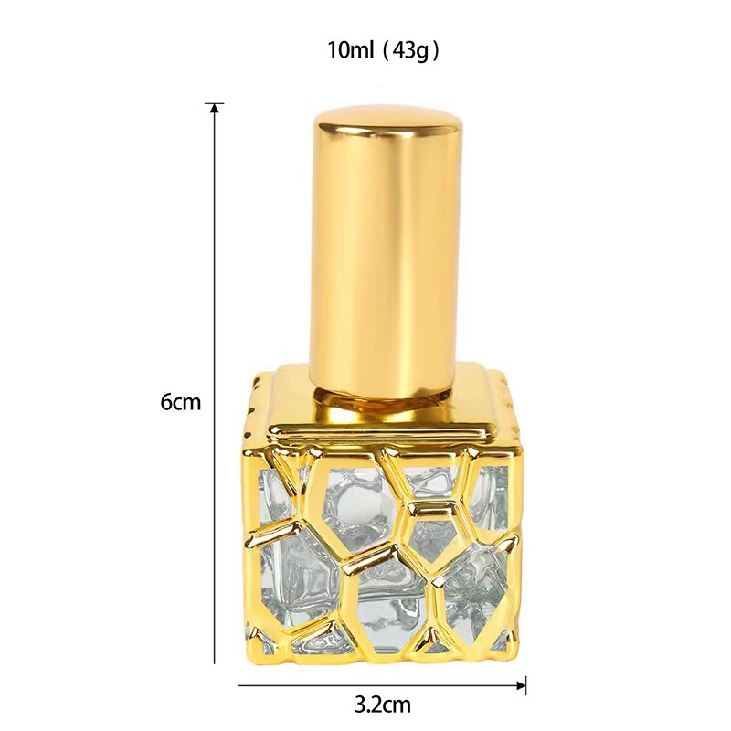 工場直販 10ML 電気メッキスプレーウォーターキューブ香水瓶ミニサンプルガラスボトル旅行用香水瓶
