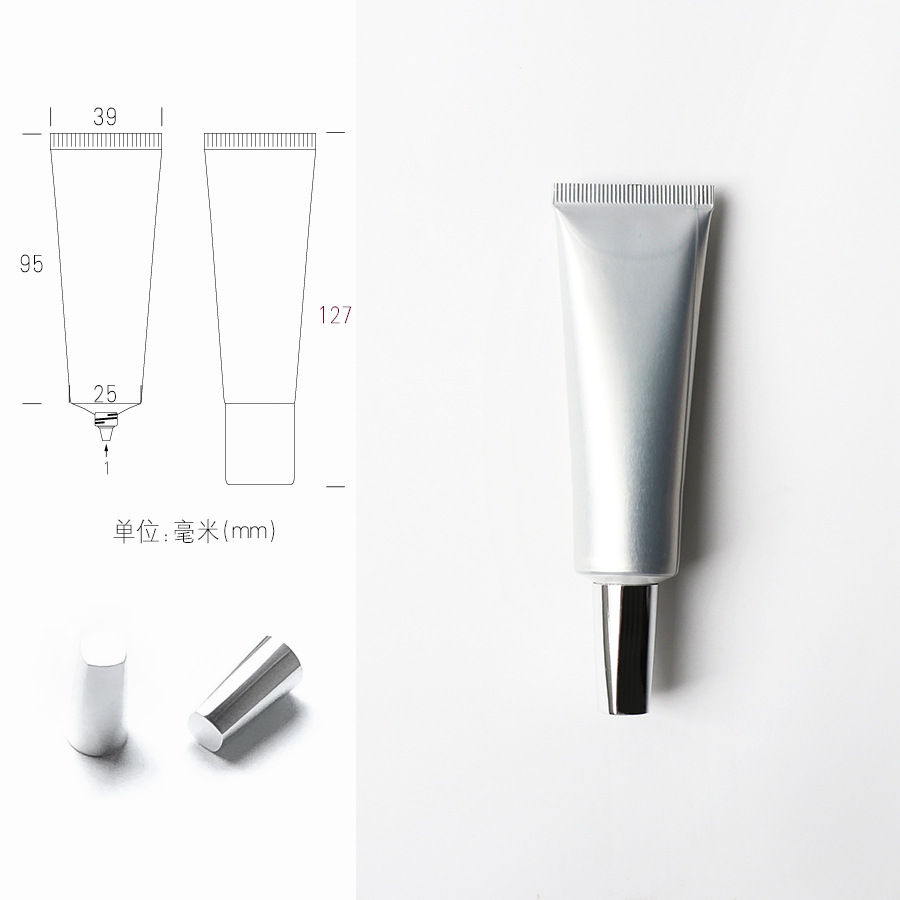 【在庫あり】30g 銀アルミプラスチック複合化粧ホース 30ml ハンドクリーム包装サンプル空ボトル