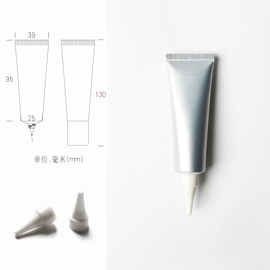 【在庫あり】30g 銀アルミプラスチック複合化粧ホース 30ml ハンドクリーム包装サンプル空ボトル