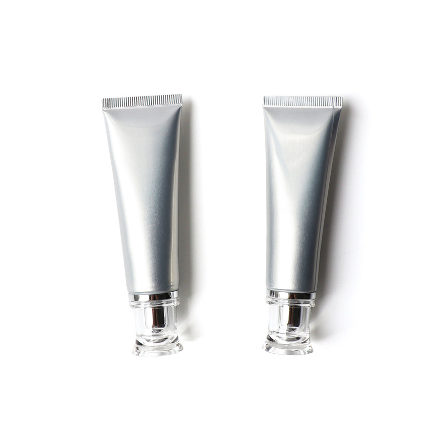 【在庫あり】30g 銀アルミプラスチック複合化粧ホース 30ml ハンドクリーム包装サンプル空ボトル