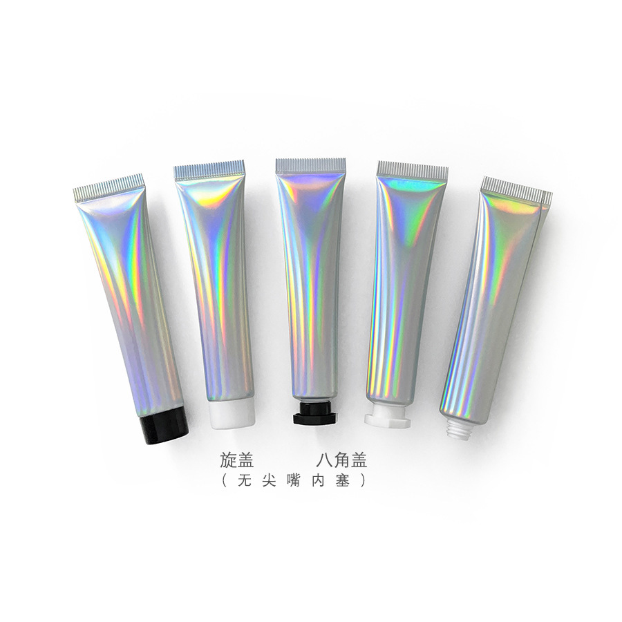 【在庫あり】20g レーザーシルバーアルミプラスチック複合化粧品ホースファンタジーカラー包装アイクリームボトルエッセンス空ボトル
