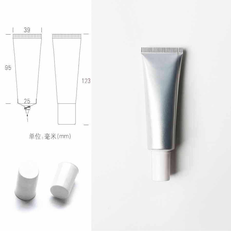 【在庫あり】30g 銀アルミプラスチック複合化粧ホース 30ml ハンドクリーム包装サンプル空ボトル