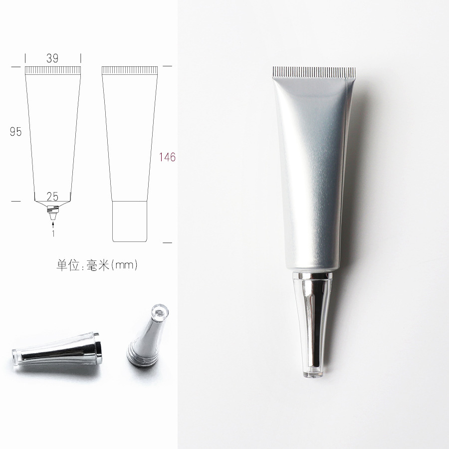 【在庫あり】30g 銀アルミプラスチック複合化粧ホース 30ml ハンドクリーム包装サンプル空ボトル