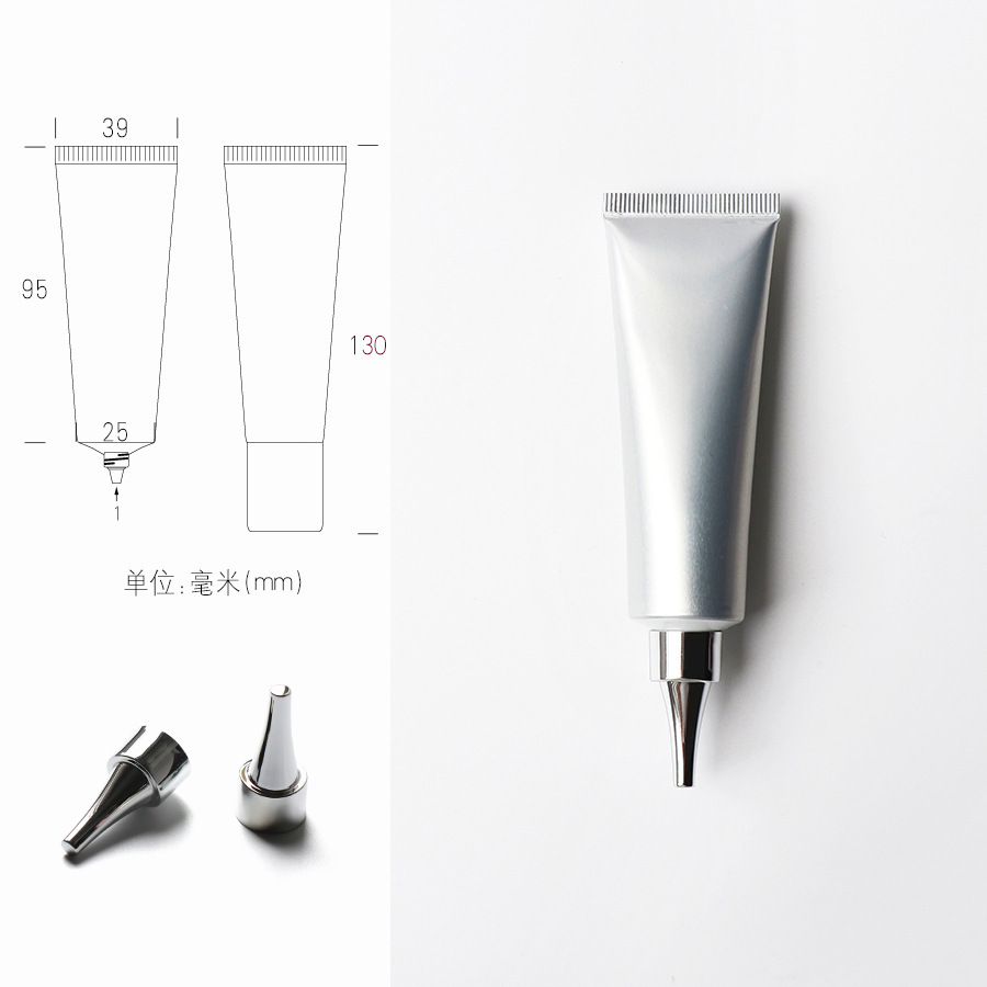 【在庫あり】30g 銀アルミプラスチック複合化粧ホース 30ml ハンドクリーム包装サンプル空ボトル
