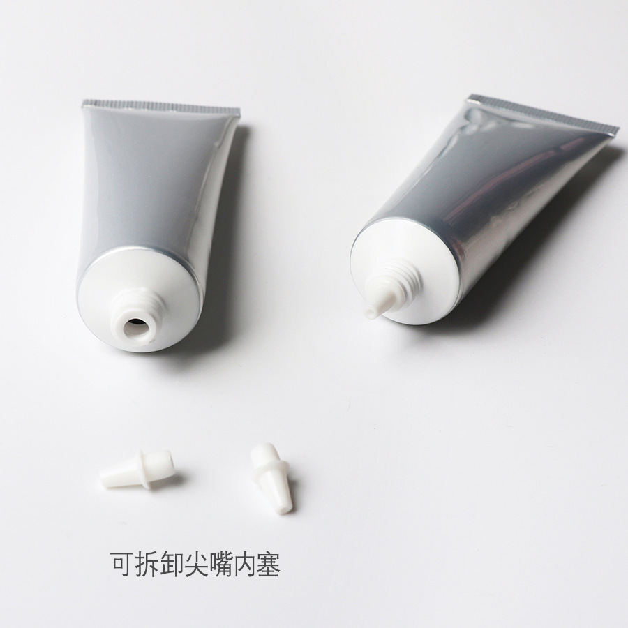 【在庫あり】30g 銀アルミプラスチック複合化粧ホース 30ml ハンドクリーム包装サンプル空ボトル