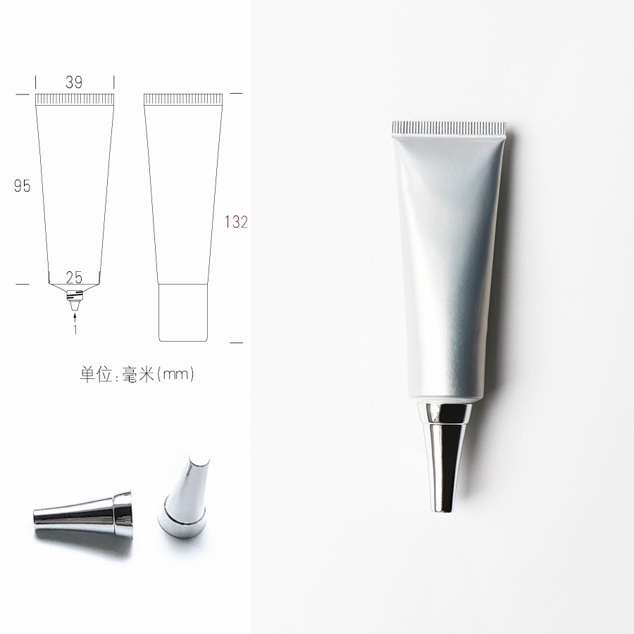 【在庫あり】30g 銀アルミプラスチック複合化粧ホース 30ml ハンドクリーム包装サンプル空ボトル