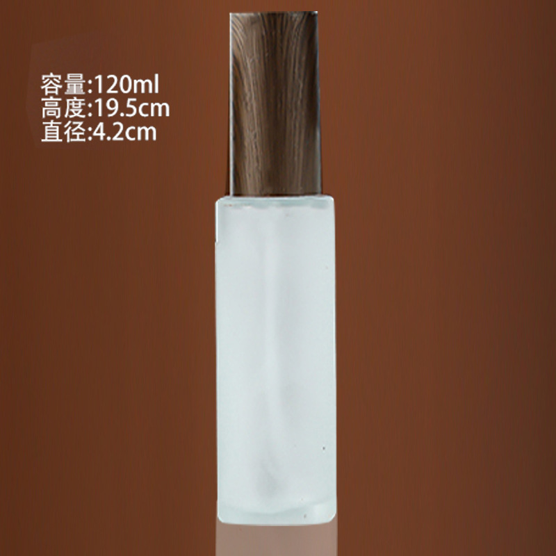 蒙砂玻璃化妆品瓶木纹盖膏霜瓶按压喷雾瓶空瓶乳液分装瓶现货