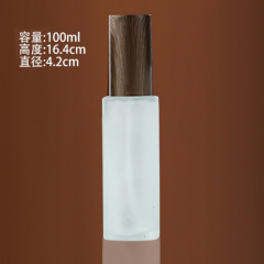 100ml喷雾瓶;木纹盖蒙砂;玻璃