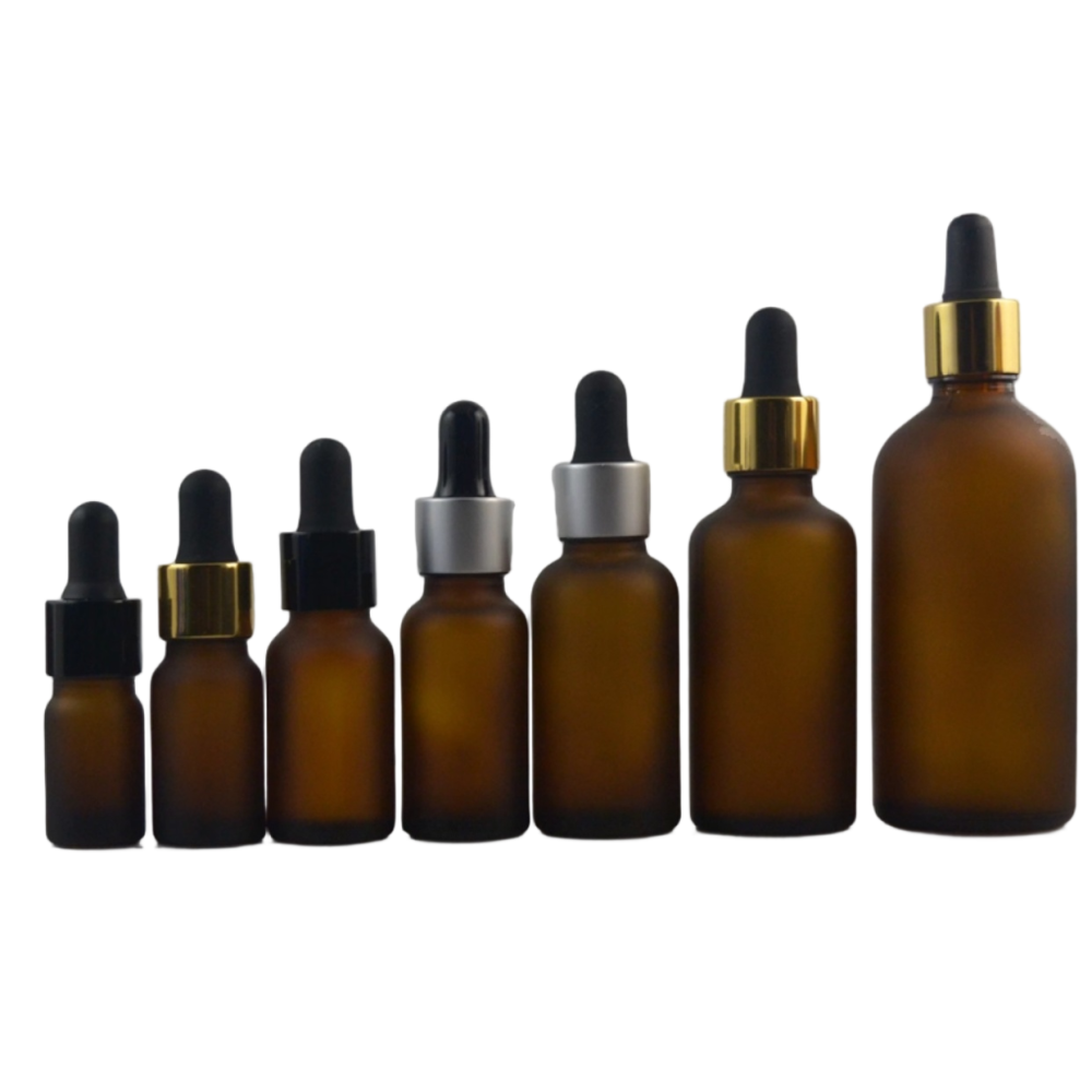 5ml　10ml、15ml、20ml、30ml、50ml、100mlスポイト付き茶色すりガラス瓶、遮光瓶価格はスポイトとガラス瓶を含めます。