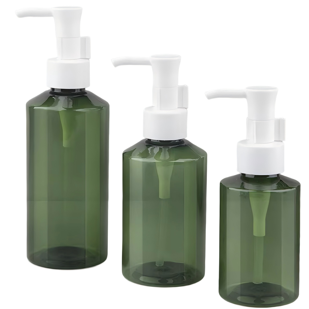 50ml 100ml 150ml 200ml オイルポンプ付きPETボトル,深緑色と茶色は在庫がございます。