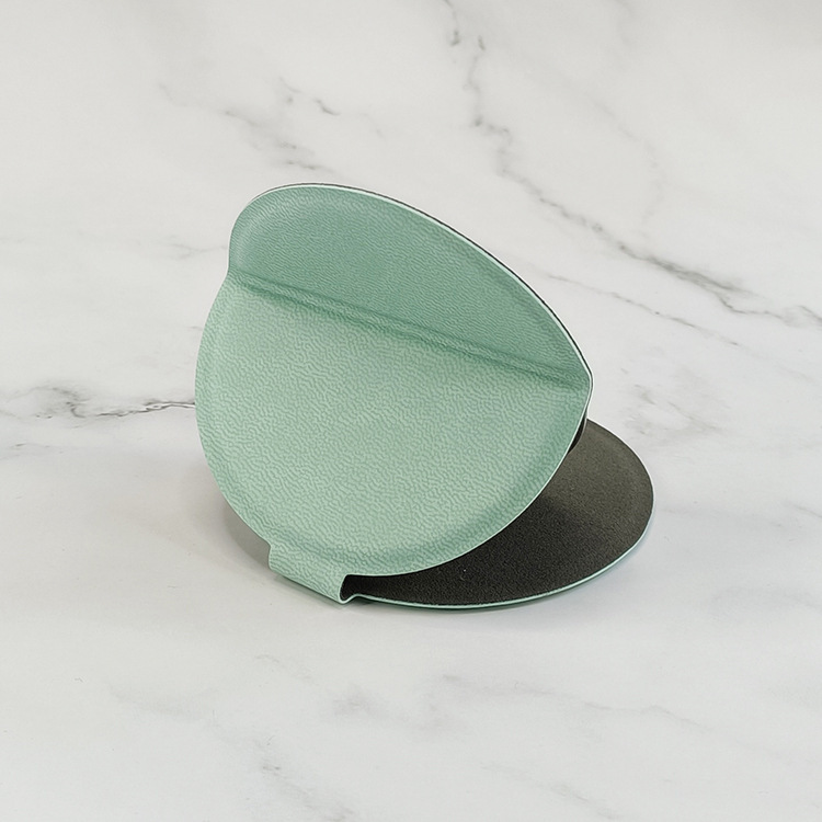 日本と韓国スタイルの丸型ポケットミラー、折りたたみ式化粧鏡、超薄型で割れにくい小型ミラー、レザー製、ステンレス製ミラー、カスタマイズ可能。