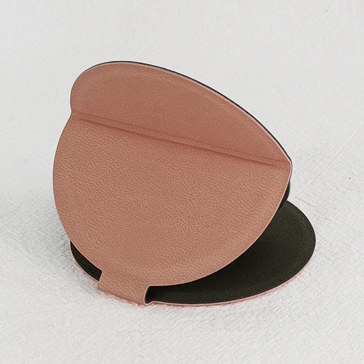 日本と韓国スタイルの丸型ポケットミラー、折りたたみ式化粧鏡、超薄型で割れにくい小型ミラー、レザー製、ステンレス製ミラー、カスタマイズ可能。