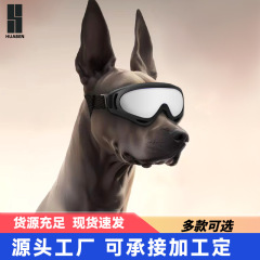 大号框 双绑带宠物镜 黑框水银