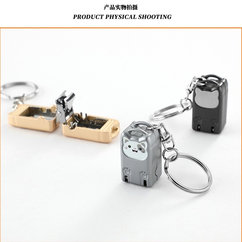 迷你折叠指甲刀不锈钢指甲剪便携修甲工具指甲刀套装防飞溅指甲钳