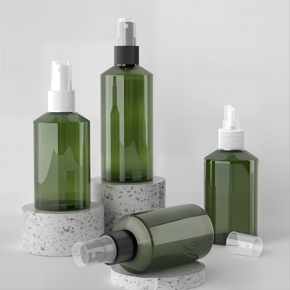 50ml 100ml 150ml 200ml PPスプレー付き濃い緑PETボトル