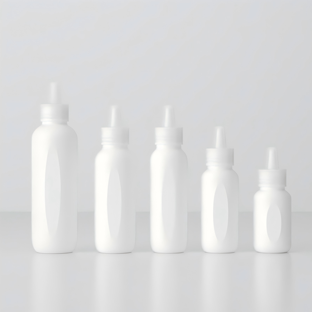 60ml 80ml 100ml 120ml 150ml 尖ったキャップ付きスクイズPPボトル,ソフトタッチ PP 製 ノズル式スクイーズボトル詰め替え容器