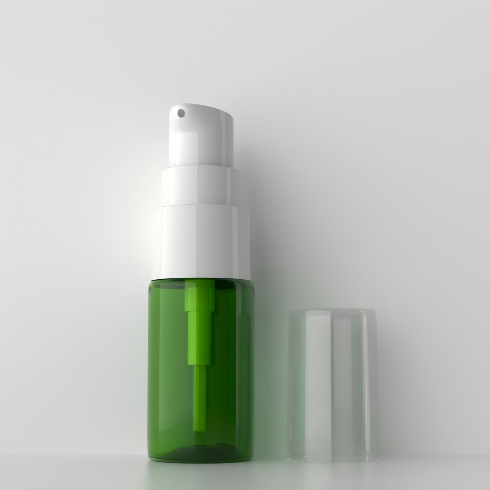 10ml ポンプ付きPETボトル、ブルー、茶色、白い、赤い、緑、クリアーのカラーがあリます。