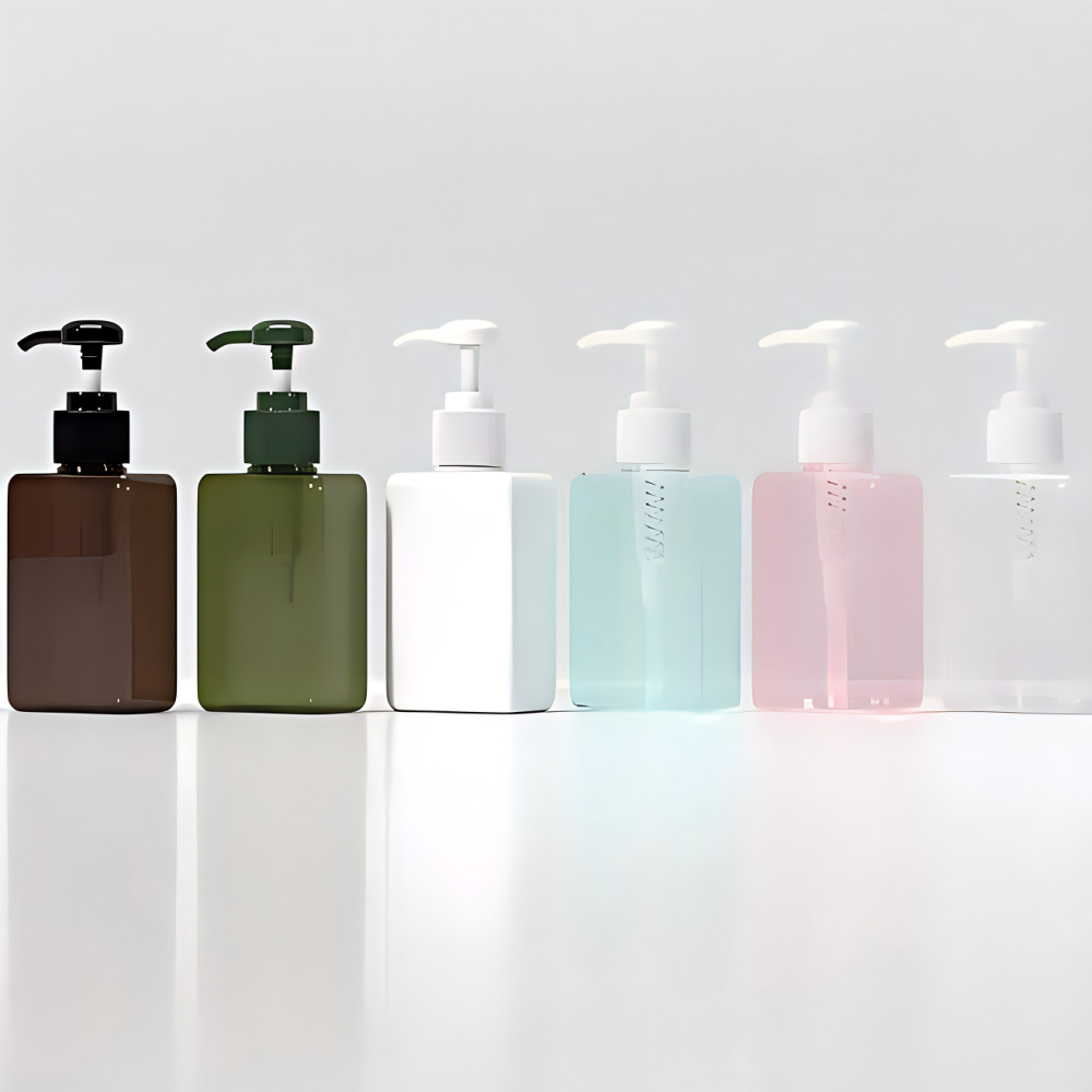 100ml PETG 角型エマルジョンボトル(ポンプ式)100mlポンプ付き四角PETボトル